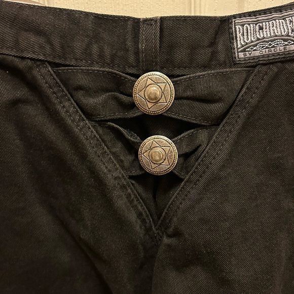 Vintage Roughrider By Circle T High Rise Ponchos on Waist Black Jeans Sz 13 - Picture 8 of 13